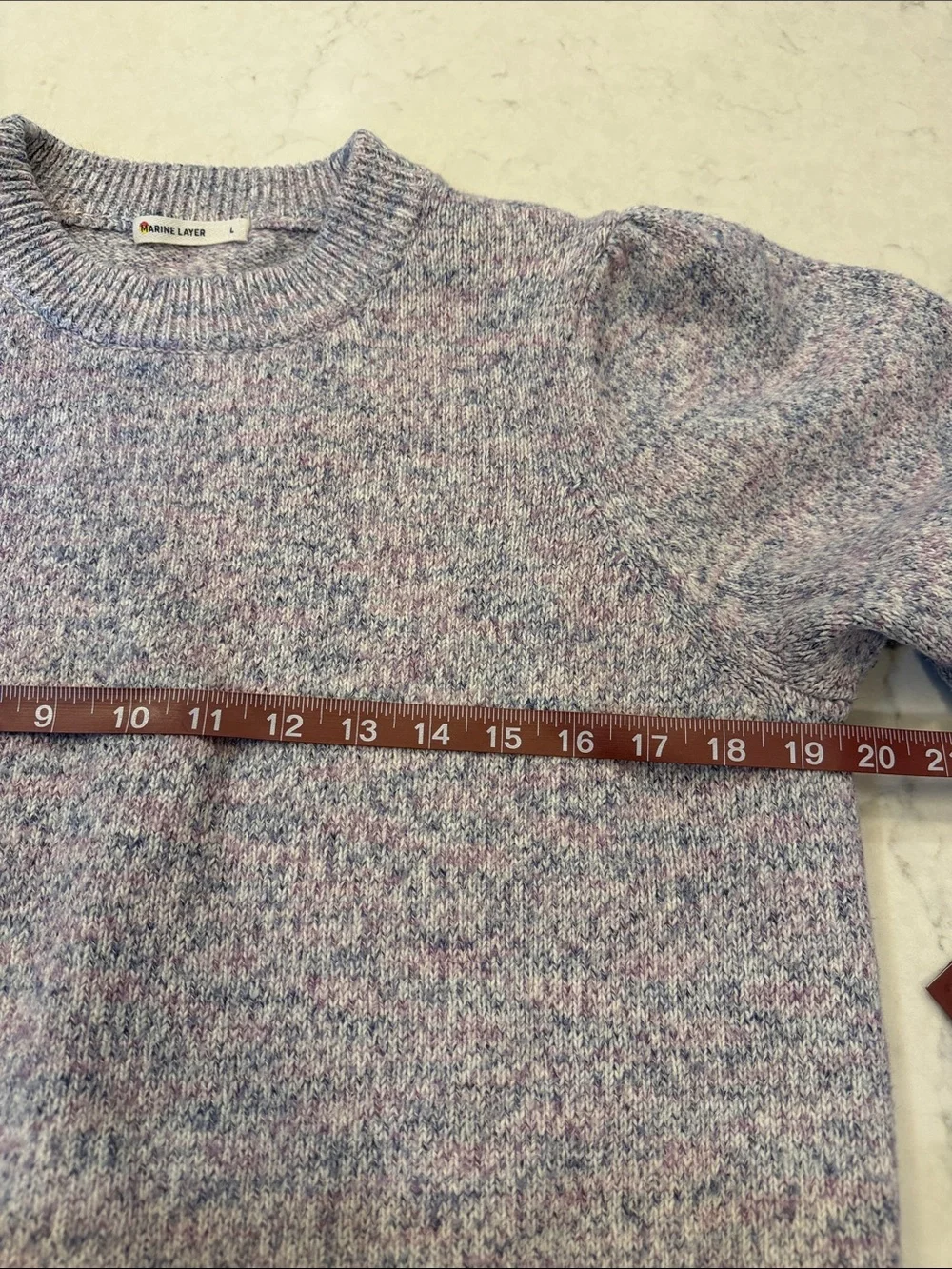 Marine‎ Layer Alma Marled Blouson Sleeve Sweater Size Large